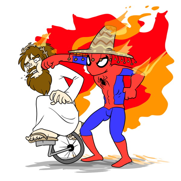 Файл:Spiderman punching jesus.jpg