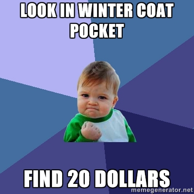 Файл:Success Kid - Look in winter coat pocket Find 20 dollars.jpg