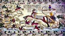 Какой-то лучезарный фараон убивает к хуям всё войско гиксосов вместе с их сраными колесницами