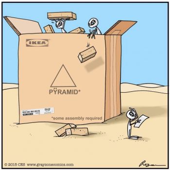На самом деле, пирамиды - неправильно собранный икеевский гиперкуб