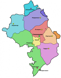 Административная карта районов.