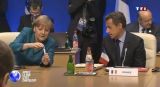 Меркель демонстрирует Саркози подводные камни технологии минета на примере шариковой ручки.