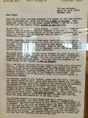 Письмо Мартина своему агенту о том, какой он видел серию ПЛиО в 1996 году