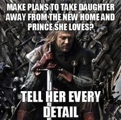 Планируешь увезти дочь из нового дома и от принца, которого она любит? Расскажи ей все подробности.
