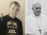 Папа Франциск в молодости и сейчас. Фейк