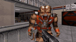 Спрайтовый враг из Duke Nukem 3D крупным планом…