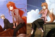 Виды рисовки:слева — используемая в ранобэ, справа — аниме версия.